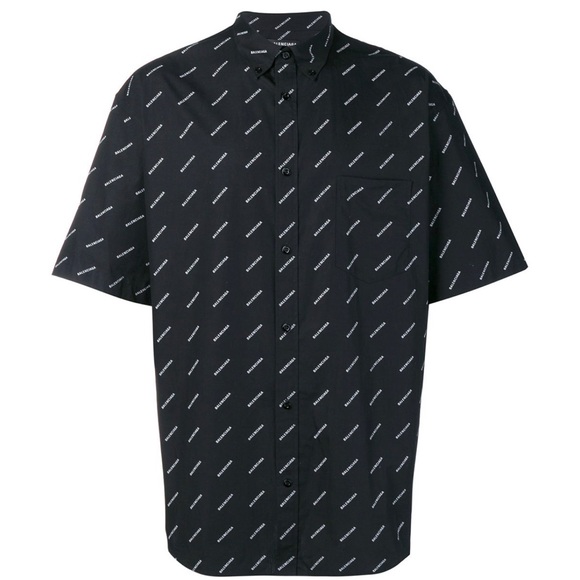 Balenciaga Other - Balenciaga All-over logo poplin shirt size 37